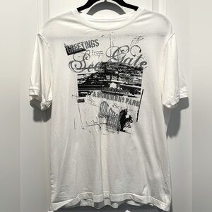 A157 Y2K Calvin Klein women’s graphic tee t shirt white size S
